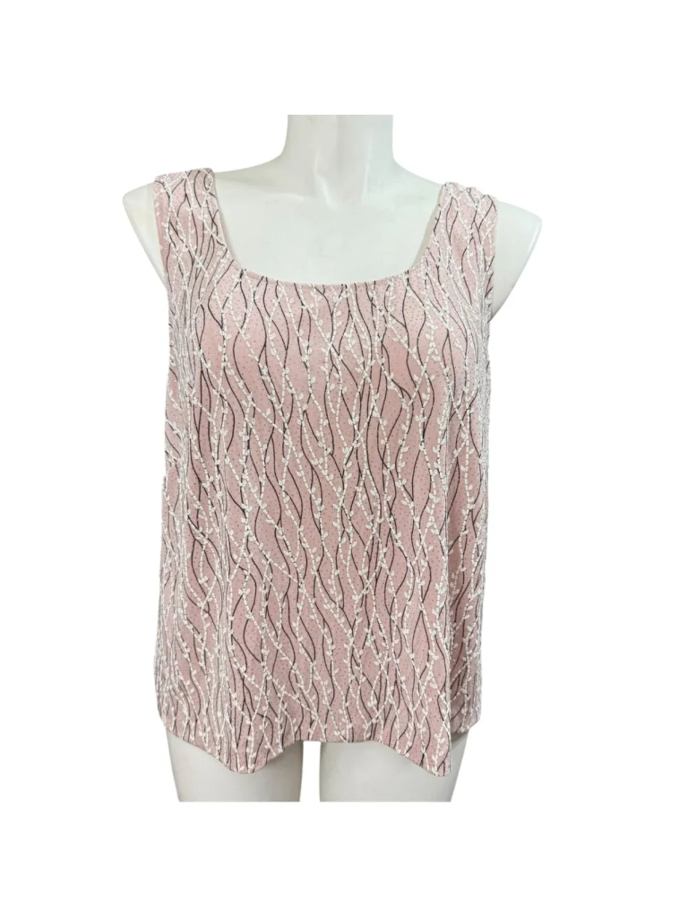 Alex Evenings 2 Pc Pink Jacket Tank Set 3X Plus Shimmer Textured Made USA